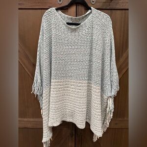 Raj Light Blue/Gray Women's Poncho